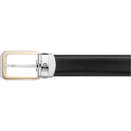 Montblanc Pásek  Polished Steel and Gold Pin Spona