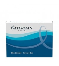 Waterman inkoustové bombičky dlouhé Serenite Blue 