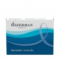 Waterman inkoustové bombičky dlouhé Serenite Blue 