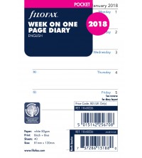 Filofax kalendář A7 Pocket - 1 týden / 1 strana anglický